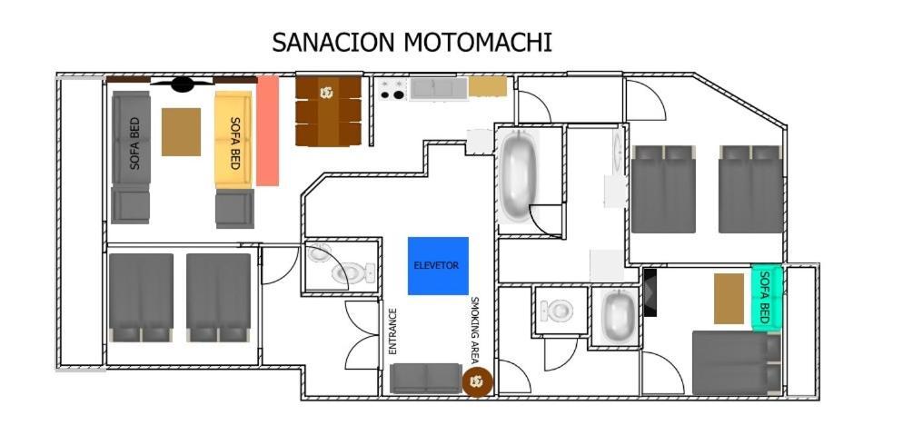 Sanacion Motomachi 7 なんばで150平米の広々空間 最大14名 Netflix見れます Apartment Osaka Ngoại thất bức ảnh